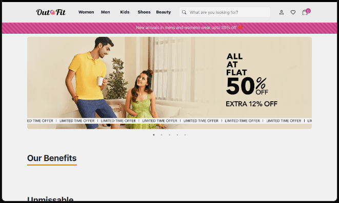 Out Fit — Full E-commerce Storefront